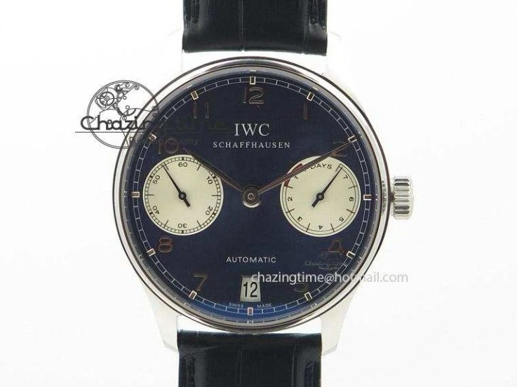 MIROTIME 0403 Unique Portuguese IW3714 Diam ZF V2 1:1 Best Edition Gray Dial On Brown Leather Strap A79350 (Slim Movement) 7250